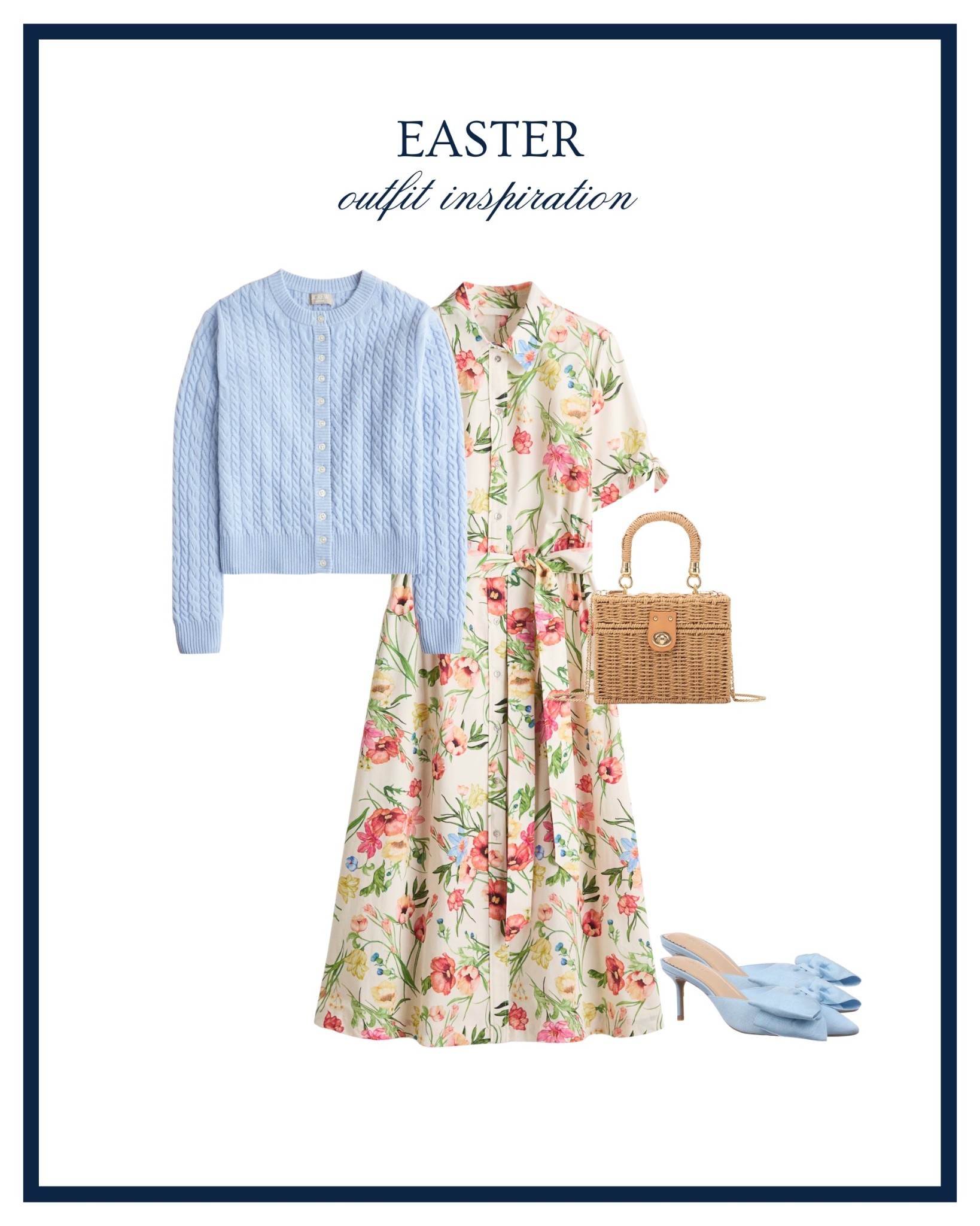 Easter outfit inspiration 💜🪺 Loving this floral dress and light blue accents for Easter Sunday 

#LTKHome #LTKSeasonal