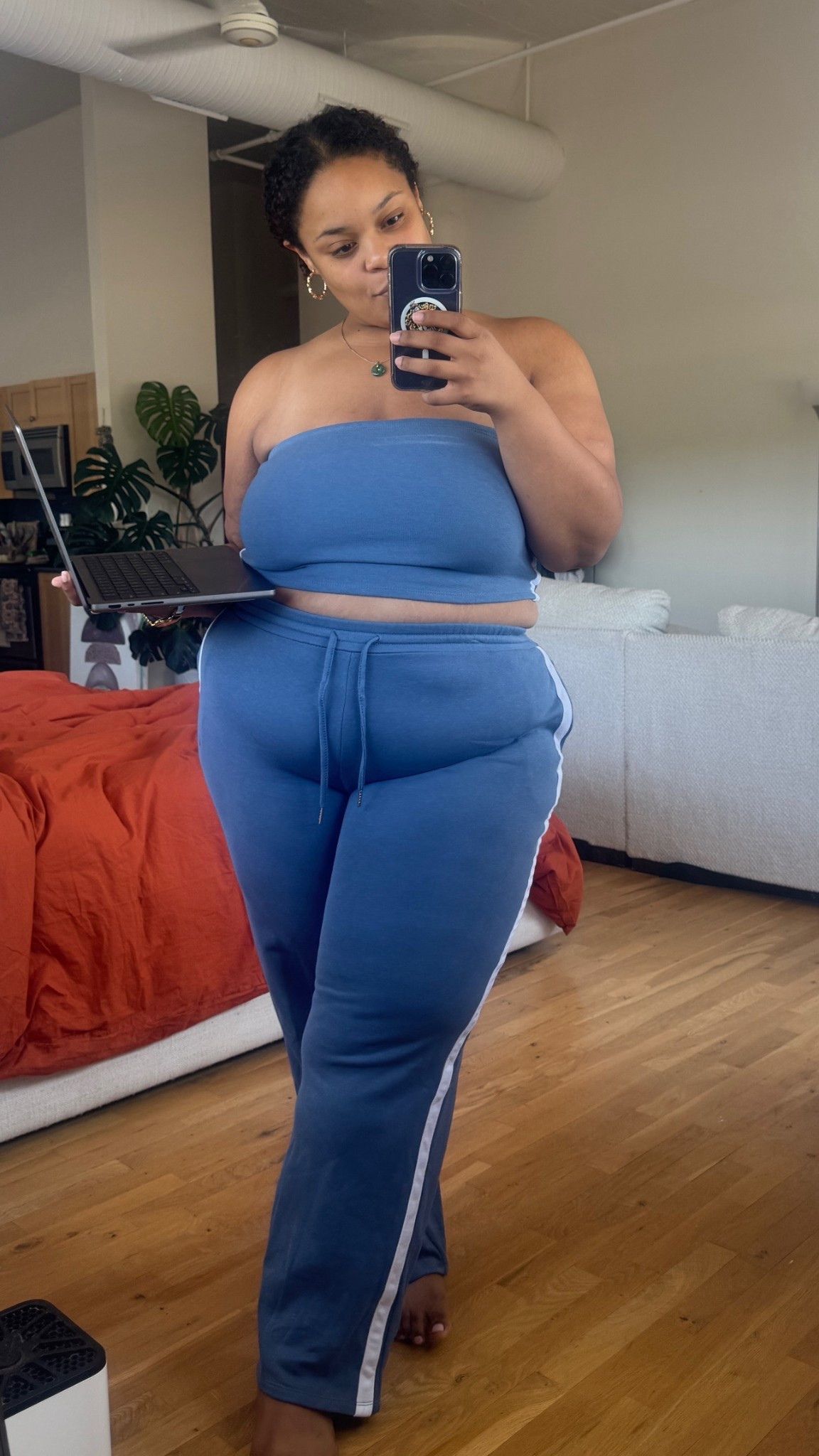 I found this really cute set from Walmart in this gorgeous color that I’m gonna wear to the fair this weekend. I was trying it on and girl. I do not want to take it off and need more colors! In this photo, I don’t have a bra but trust and believe I definitely have my comfort bliss bra that is strapless on deck for when I head out this! 

Also it is so much darling via camera than in person - think denim light blue! 

Wearing a size XL both top & bottom 

Walmart cute set | Matching Set | $20 clothing Walmart  

#LTKBeauty #LTKStyleTip #LTKPlusSize