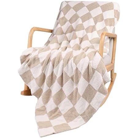 Throw Blanket with Checkerboard Plaid- Cozy Breathable All Seasons Soft Checkered Bluey Blanket Ging | Amazon (US)