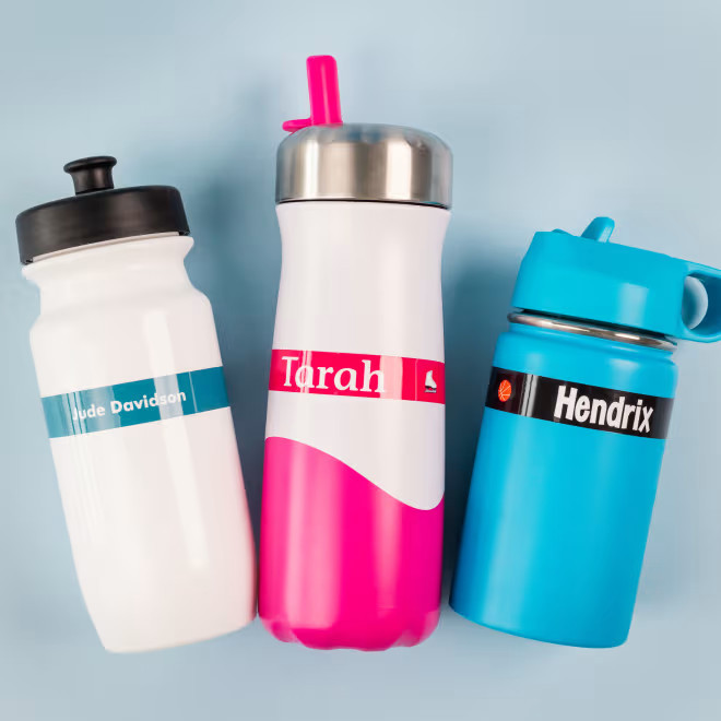 Wraparound Water Bottle Labels | Mabel's Labels