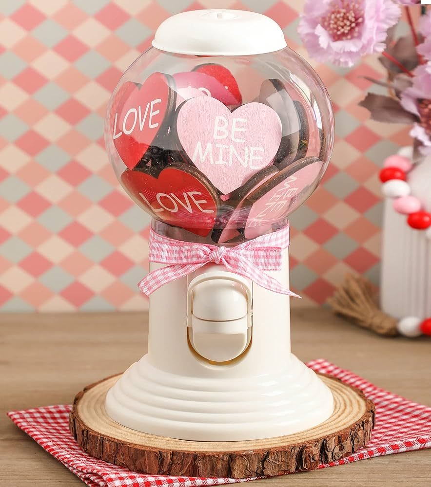 Tiered Tray Decor, White Gumball Machine, DIY Mini Gumball with Conversation Hearts Jar Filler | Amazon (US)