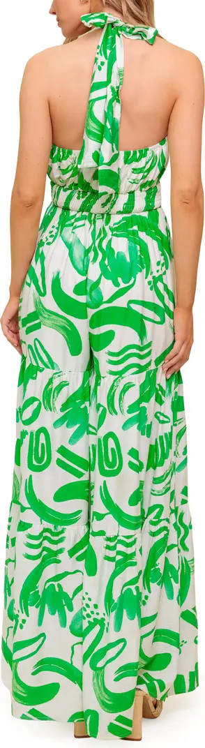 FLYING TOMATO Print Wide Leg Halter Jumpsuit | Nordstromrack | Nordstrom Rack