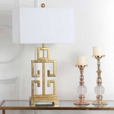 Greek Key Table Lamp - 29 Inch Height - LIT4305 - Gold - Safavieh | Target