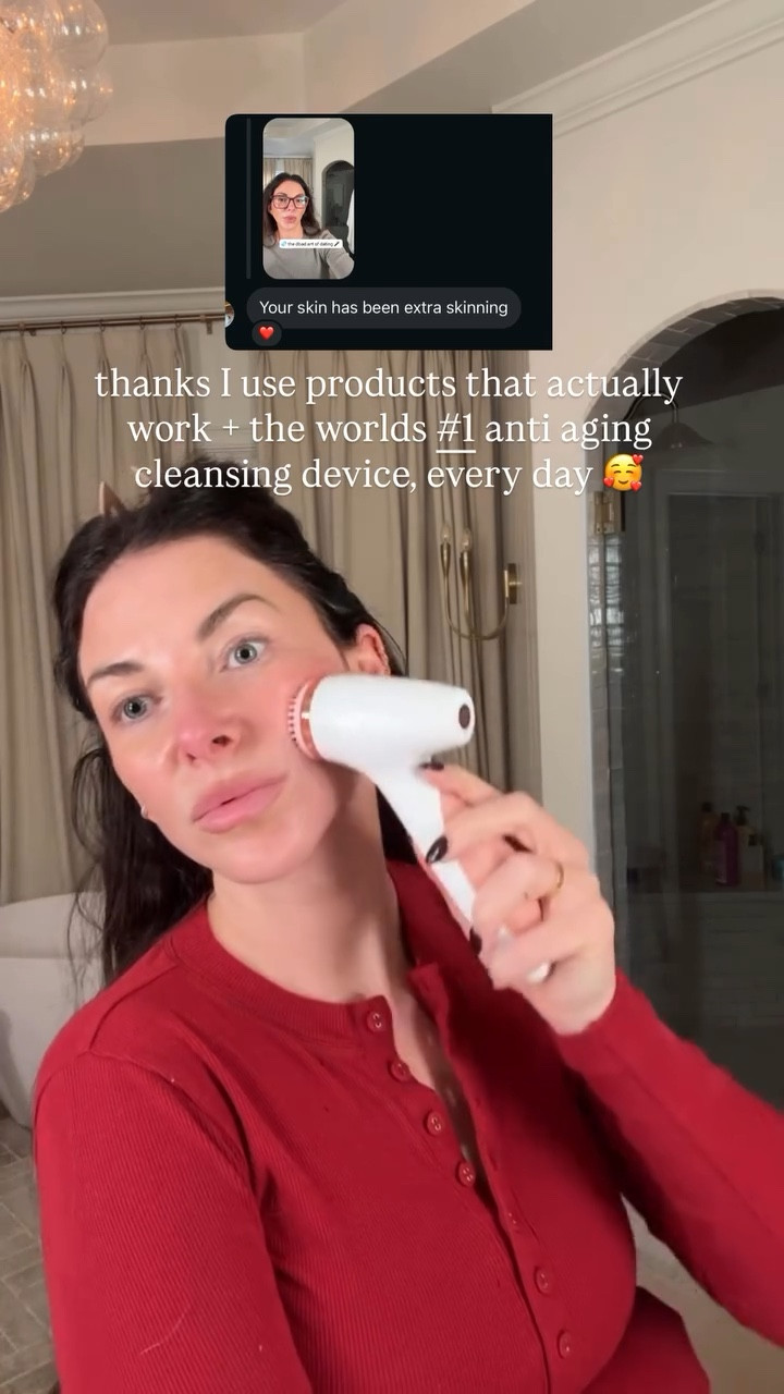 thanks I use products that actually work + the worlds #1 anti aging cleansing device, every day 🥰 DM me for device + cleanser bundle and moisture mist! 

#LTKselfcare #LTKdayinmylife