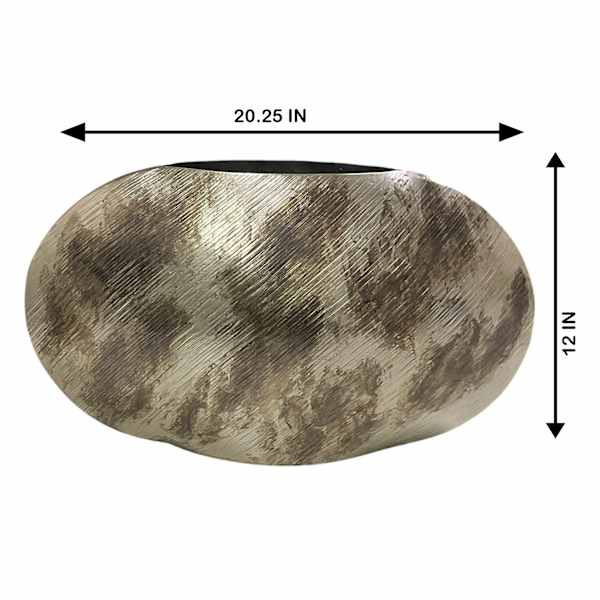 Distressed Antique Nickle Vase, 20" | At Home