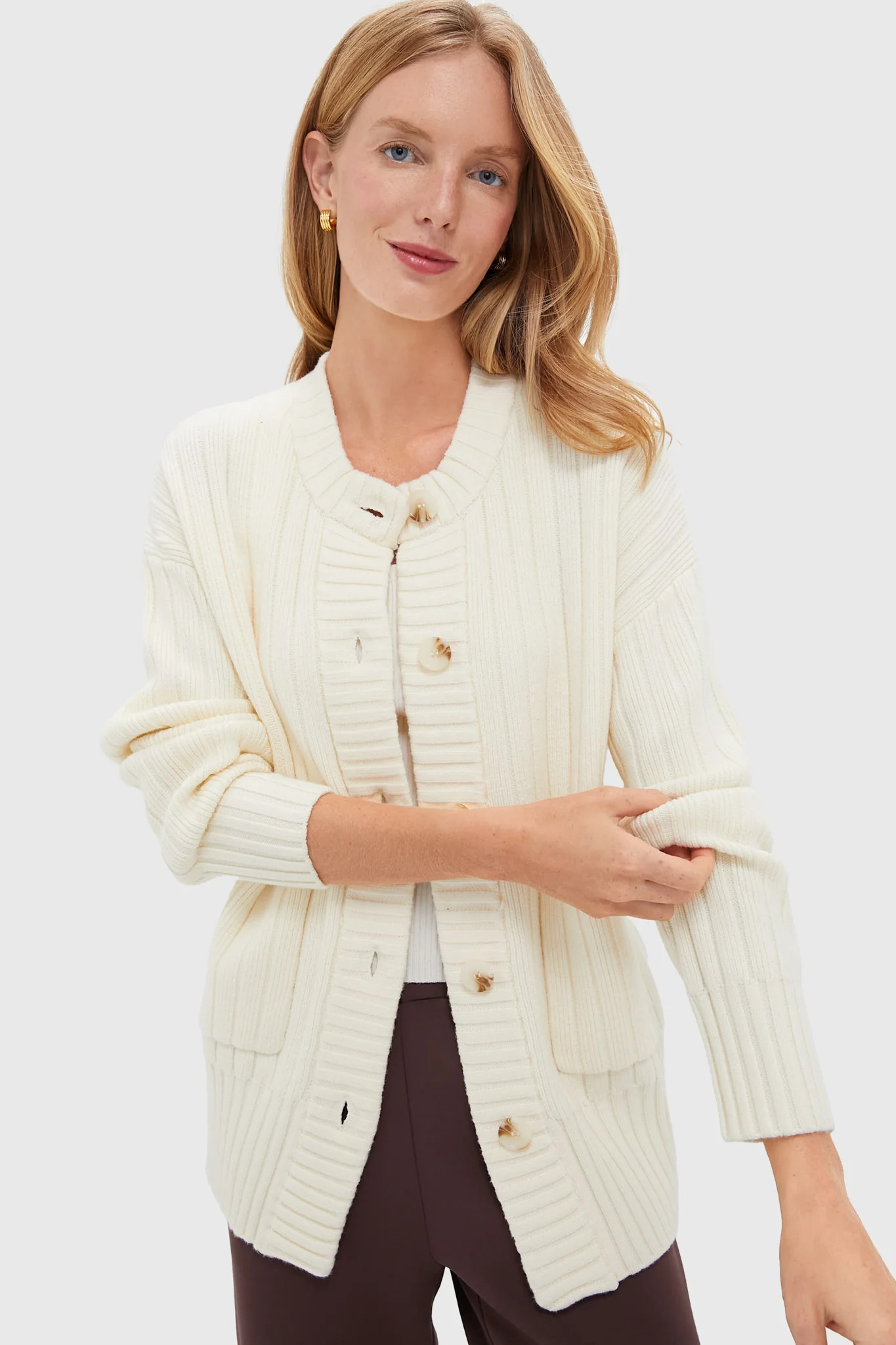 Egret Pensdale Relaxed Knit Jacket | Tuckernuck (US)