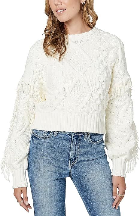Buffalo David Bitton Women's Mercina Ls Fringe Sweater | Amazon (US)