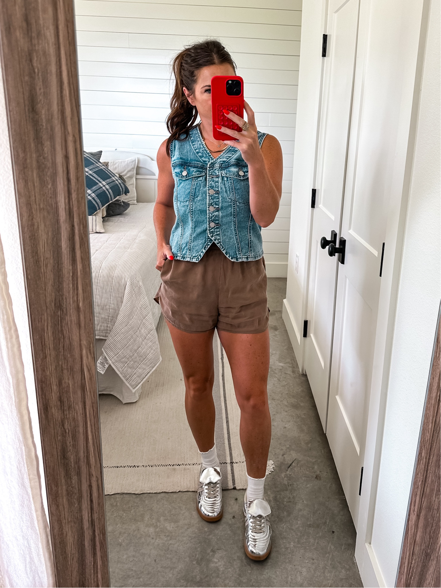 Love a good denim vest and silver sneakers! 

#LTKStyleTip #LTKBacktoSchool #LTKFindsUnder50