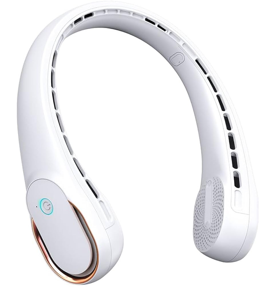 FrSara Neck Fan, Portable Personal Fan Strong Wind, 5200mAh, Air Volume,360° Cooling, No Hair Tw... | Amazon (US)