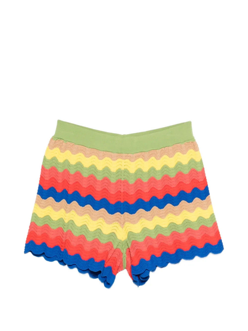 Simon Miller wave scalloped shorts - Green | Farfetch Global