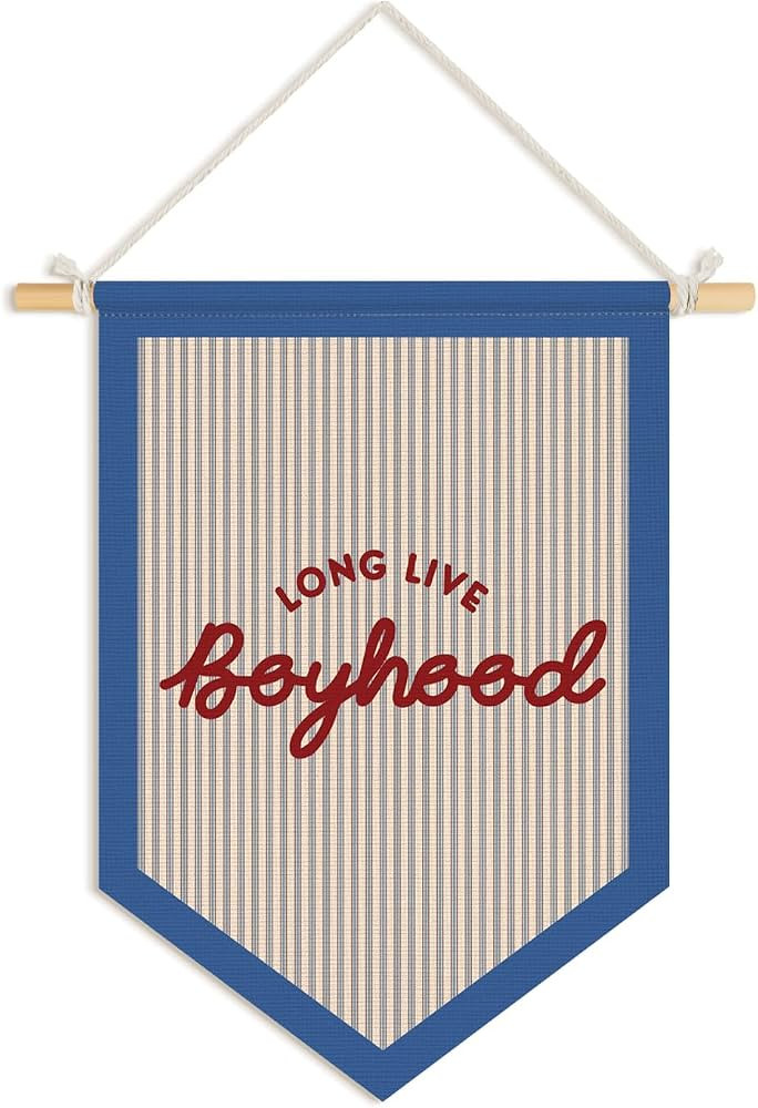Wheatwin Long Live Boyhood Pennant Flag Banner, Boys Room Decor, Vintage Playroom Wall Decor for ... | Amazon (US)