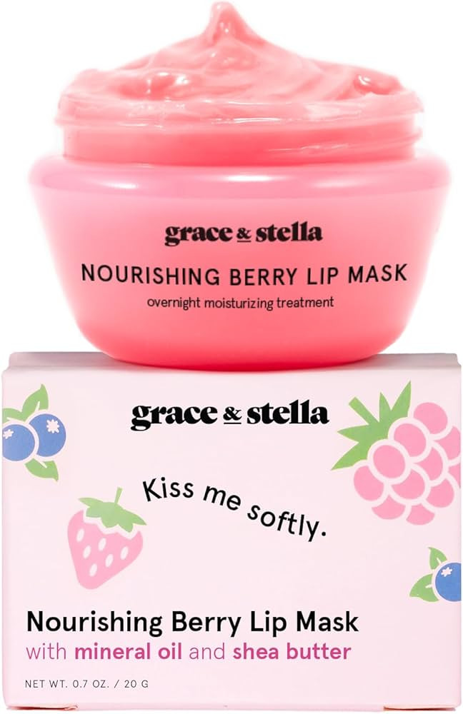 Grace & Stella Award Winning Lip Plumper Nourishing Berry Lip Mask - Lip Balm Hydrating - Lip Moi... | Amazon (US)