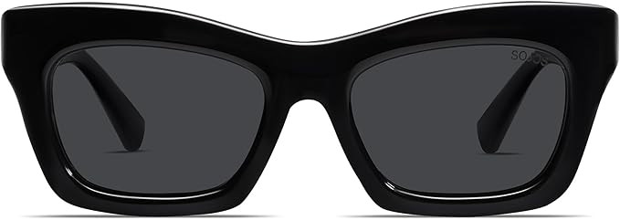 SOJOS Trendy Cat Eye Polarized Sunglasses for Women Men Retro Chunky Designer Sunnies SJ2339 | Amazon (US)