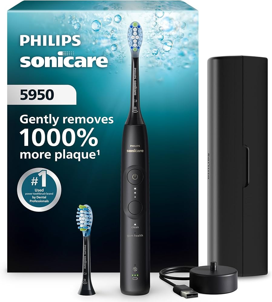 Philips Sonicare 5950 Series Electric Toothbrush, with Pressure Sensor, for Sensitive Gums, 6 Bru... | Amazon (US)