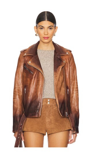 LAMARQUE Megumi Jacket in Brown. - size L | Revolve Clothing (Global)