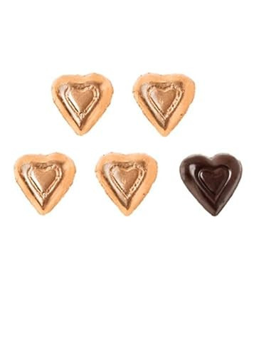 Madelaine Dark Chocolate Mini Heart Candy – Valentine’s Day Chocolates, Individually Wrapped in Embossed Bronze Gold Foil – 8 Oz | Amazon (US)