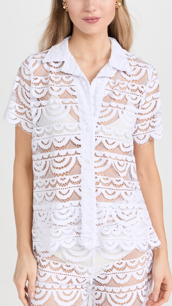 PQ Swim Lace Button Top | Shopbop | Shopbop