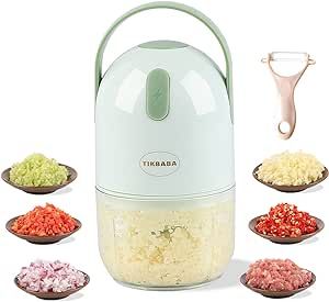 TIKBABA Mini Electric Food Chopper,Onion Garlic Chopper Mincer,Portable Processor for Vegetable S... | Amazon (US)