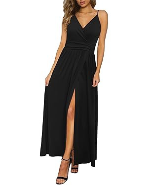 Newshows Women's 2026 Lightweight Summer Wedding Guest Beach Vacation Casual V Neck Split Flowy M... | Amazon (US)