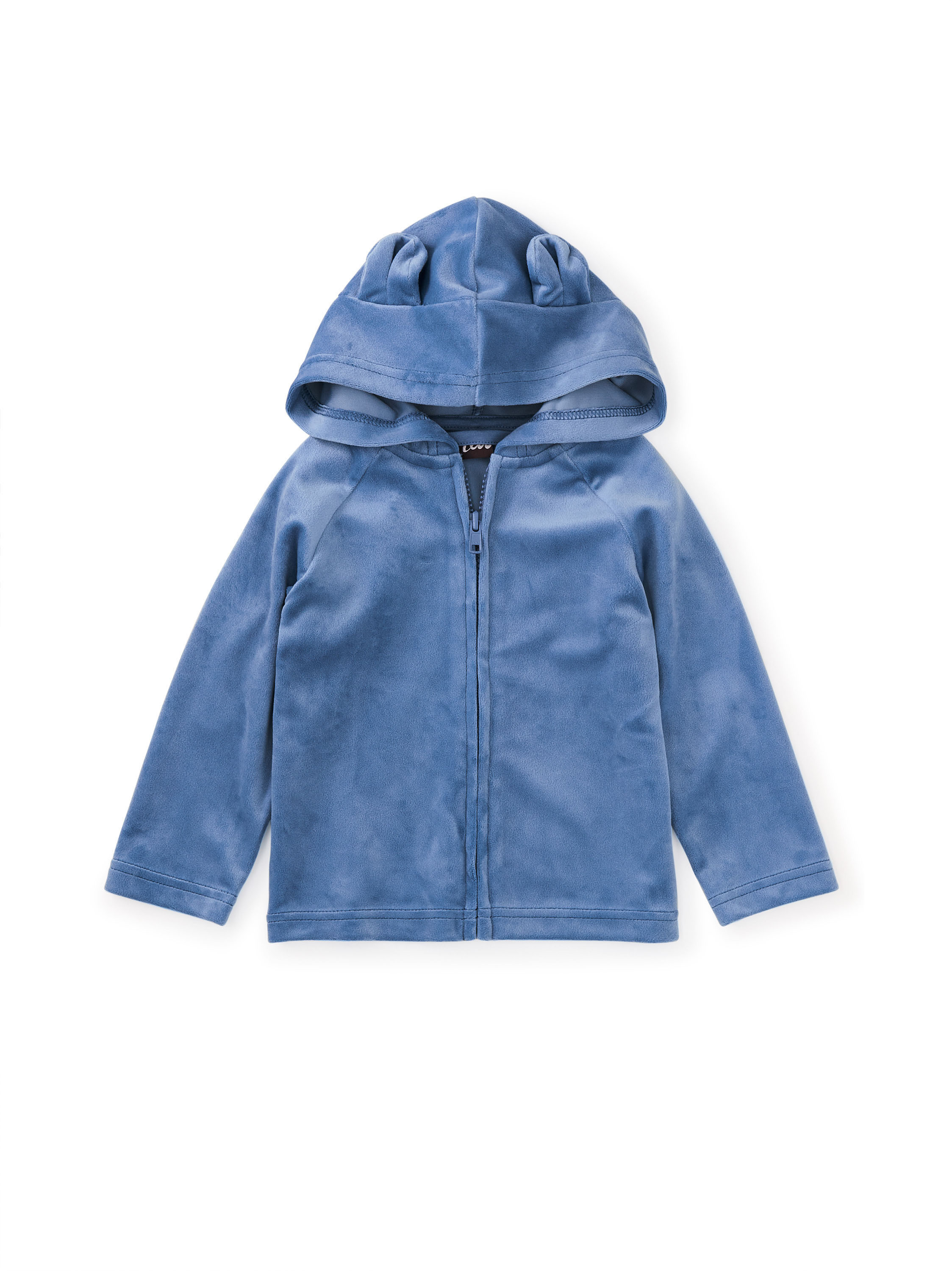 Bear Ears Velour Baby Hoodie | Tea Collection