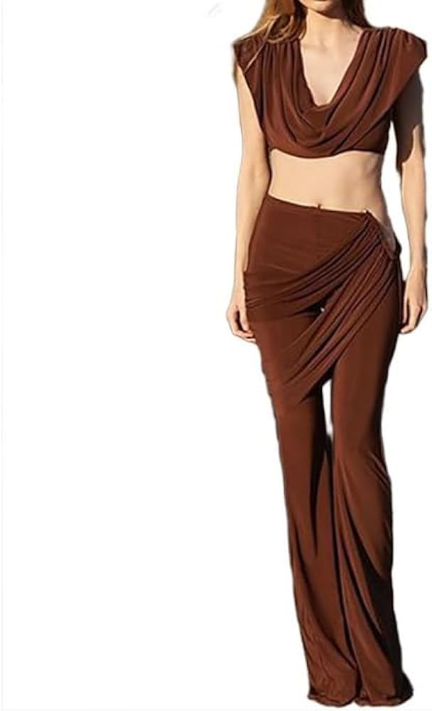 HENGEN 2025 Spring And Autumn New Women's Sexy Open Umbilical Top, Slim Fit, Hip Hugging Pants Se... | Amazon (US)