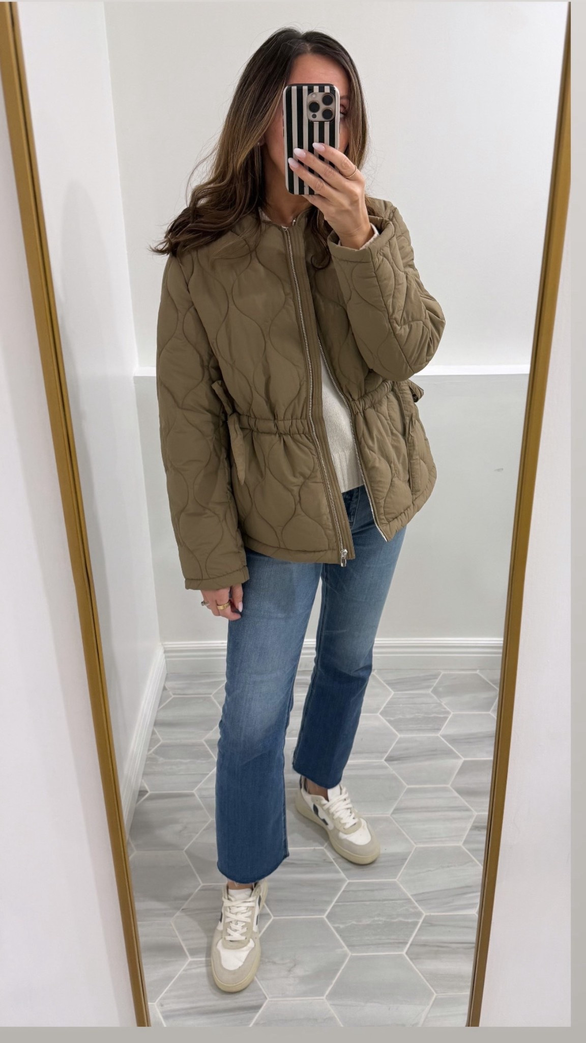 Perfect spring jacket. Can be cinched at waist. Or not. 

#LTKSeasonal #LTKOver40 #LTKootd