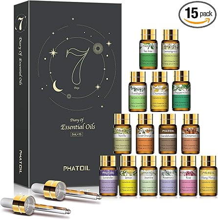 PHATOIL 15PCS Essential Oils Gift Set - Premium Quality Essential Oils for Aromatherapy Diffuser ... | Amazon (US)