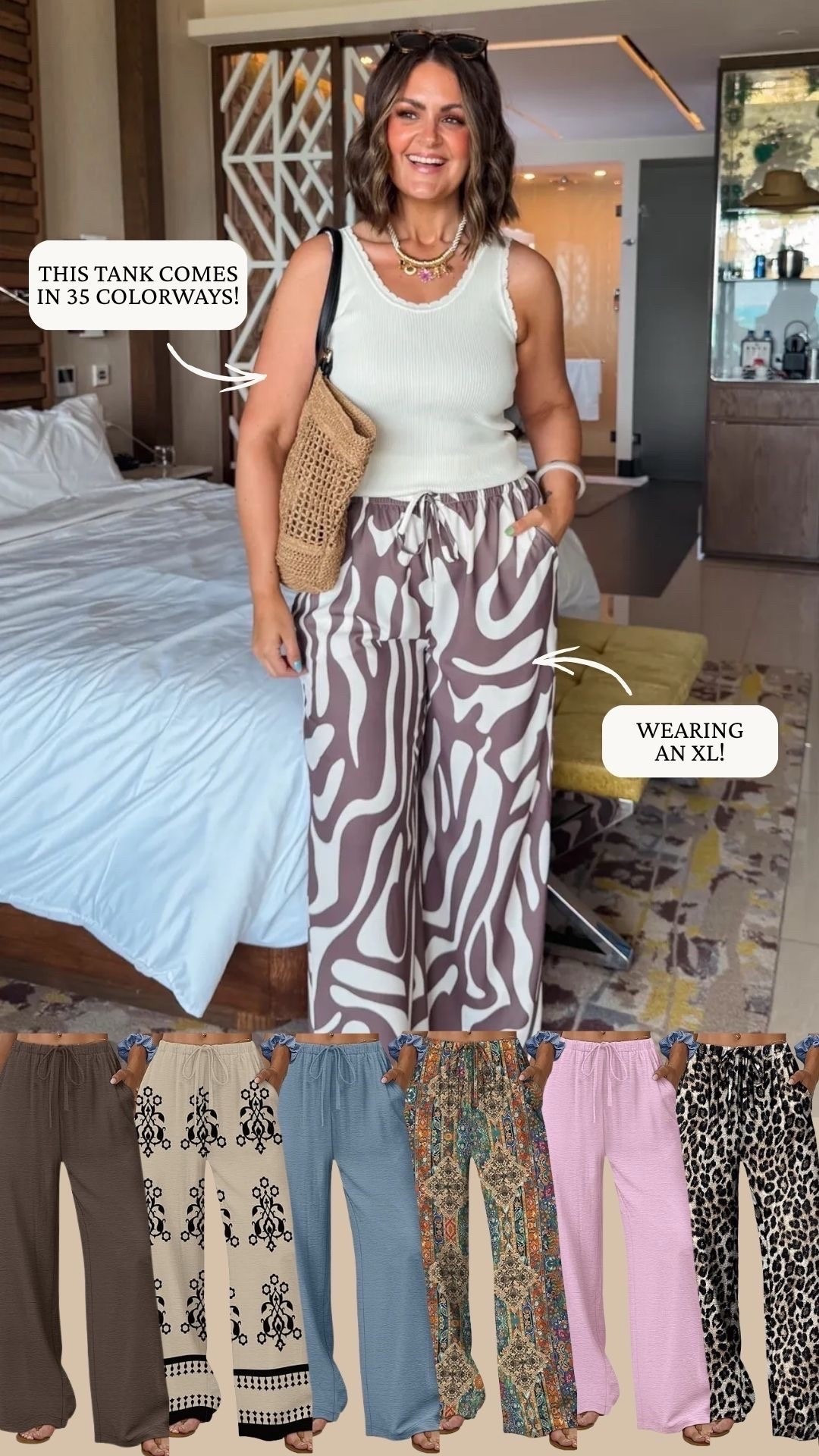 Loveee these pants from Amazon! I am in an XL, this tank is Amazon as well and I am in a medium! 

beachwear, summer outfit, vacation wear, comfy pants, cute styles, Courtney Hamilton



#LTKootd #LTKPetite #LTKSeasonal