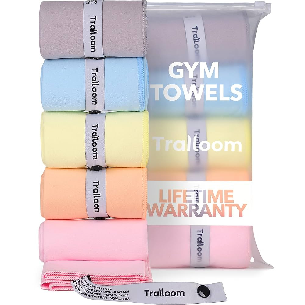 Microfiber Workout Towels - Quick Dry, Highly Absorbing, Odor-Free, for Women & Men - Gym Sweat S... | Amazon (US)