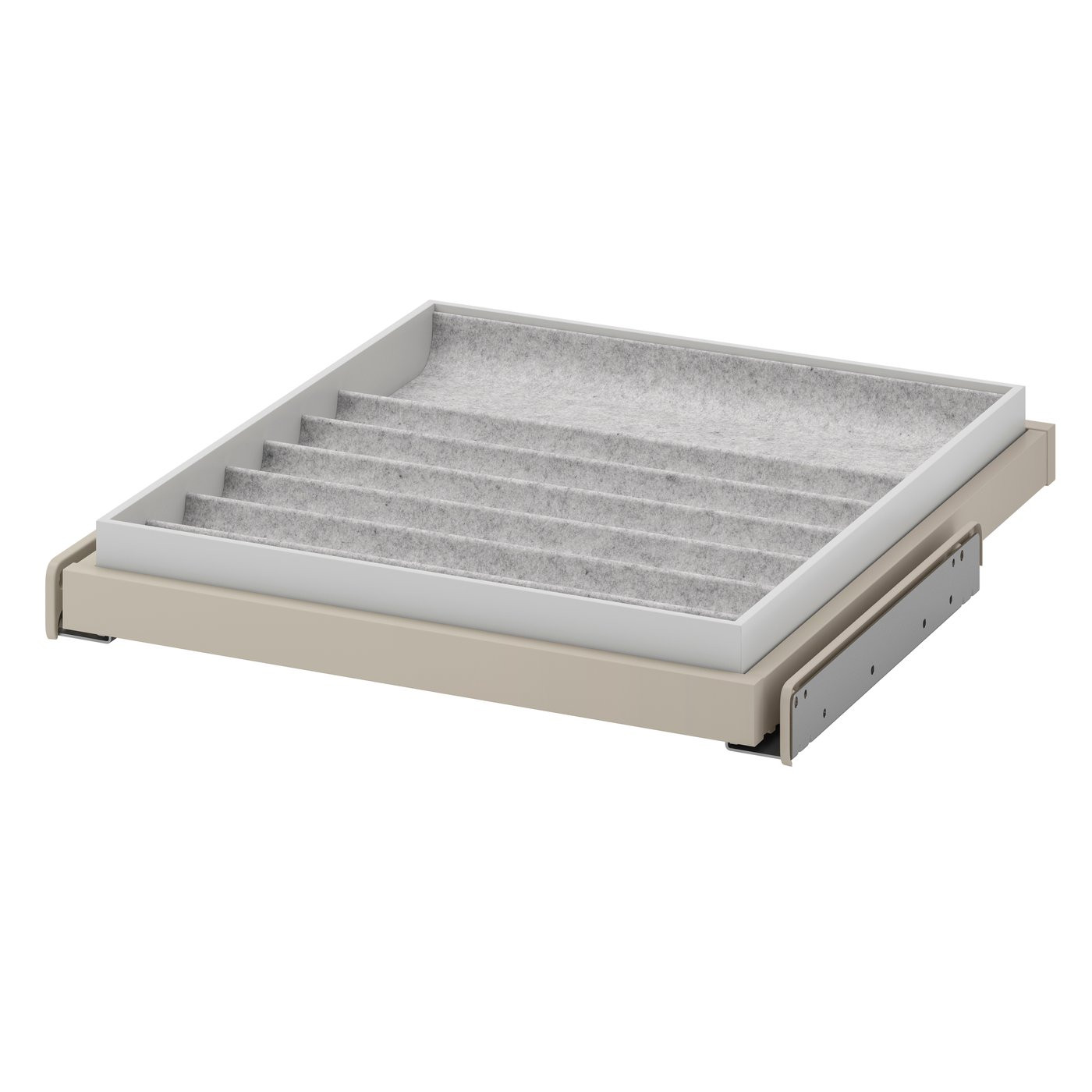 IKEA KOMPLEMENT pull-out tray with insert, gray-beige/light gray, 19 5/8x22 7/8 | IKEA US