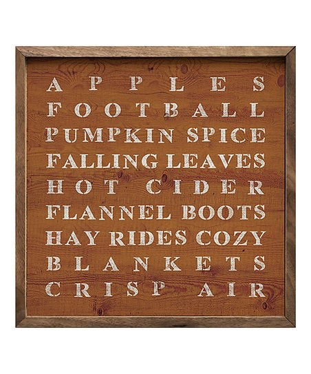 Brown & White 'Apples Football' Framed Wall Sign | Zulily