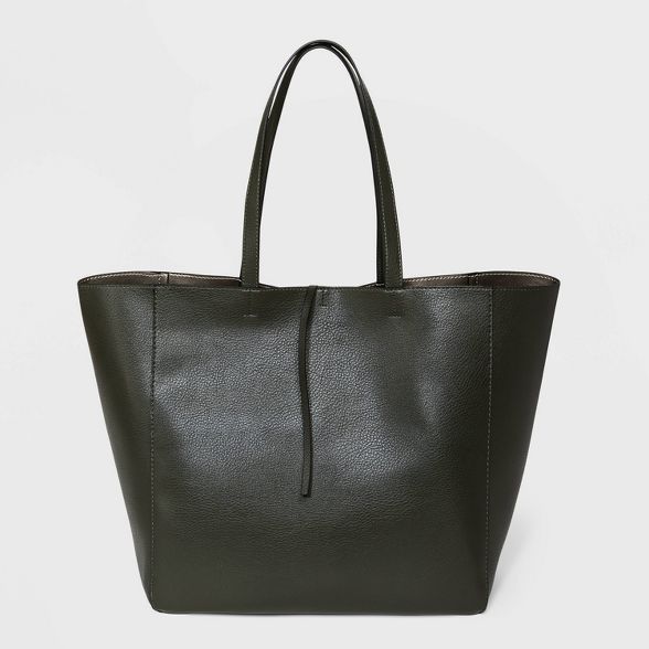 Reversible Tie Closure Tote Handbag - A New Day™ | Target