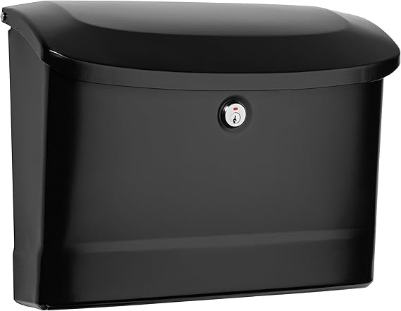 Architectural Mailboxes 2572B-10 Princeton Locking Wall Mount Mailbox, Medium, Black | Amazon (US)