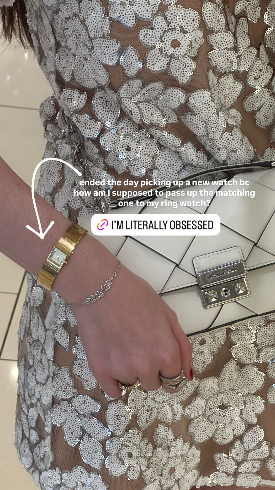 Got the matching watch to my watch ring by @michaelkors! So so so good comes in a few variations too #mkpartner #michaelkors 