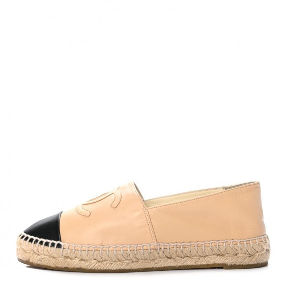CHANEL

Lambskin CC Espadrilles 37 Beige Black | Fashionphile
