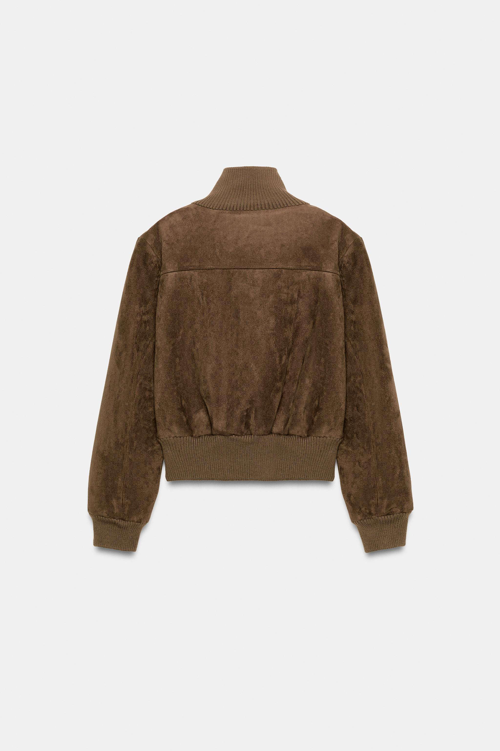 RIB HIGH-NECK BOMBER JACKET | Zara UK