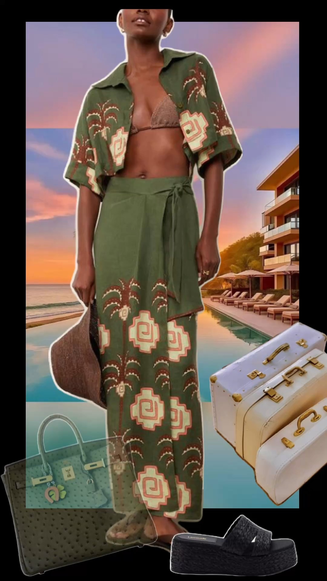 Green Resort Set Outfit • Mexico Luxury Vacation Style

A beautifully patterned green resort set styled with woven textures, elevated accessories, and effortless vacation elegance. Perfect for golden-hour cocktails, boutique hotel stays, and warm coastal escapes across Mexico — from Riviera Maya to Puerto Vallarta.
Curated by Jet Set LatAM, this look blends bold color, artisanal influence, and modern luxury. Save it for your next Mexico getaway.


#LTKHoliday #LTKCyberWeek #LTKTravel