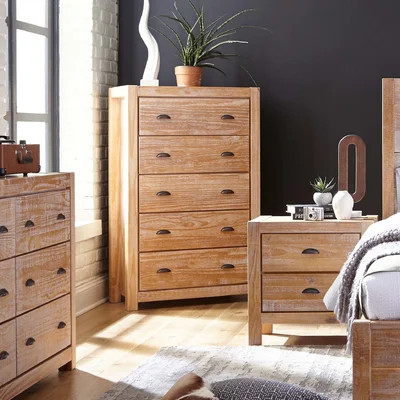 Montauk Solid Wood 32.5'' W 5-Drawer Chest | Wayfair North America