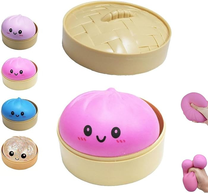 Dumpling Squishies Toy, Giant Glitter Dumpling, Colorful Dumplings Stress Balls Fidget Sensory To... | Amazon (US)
