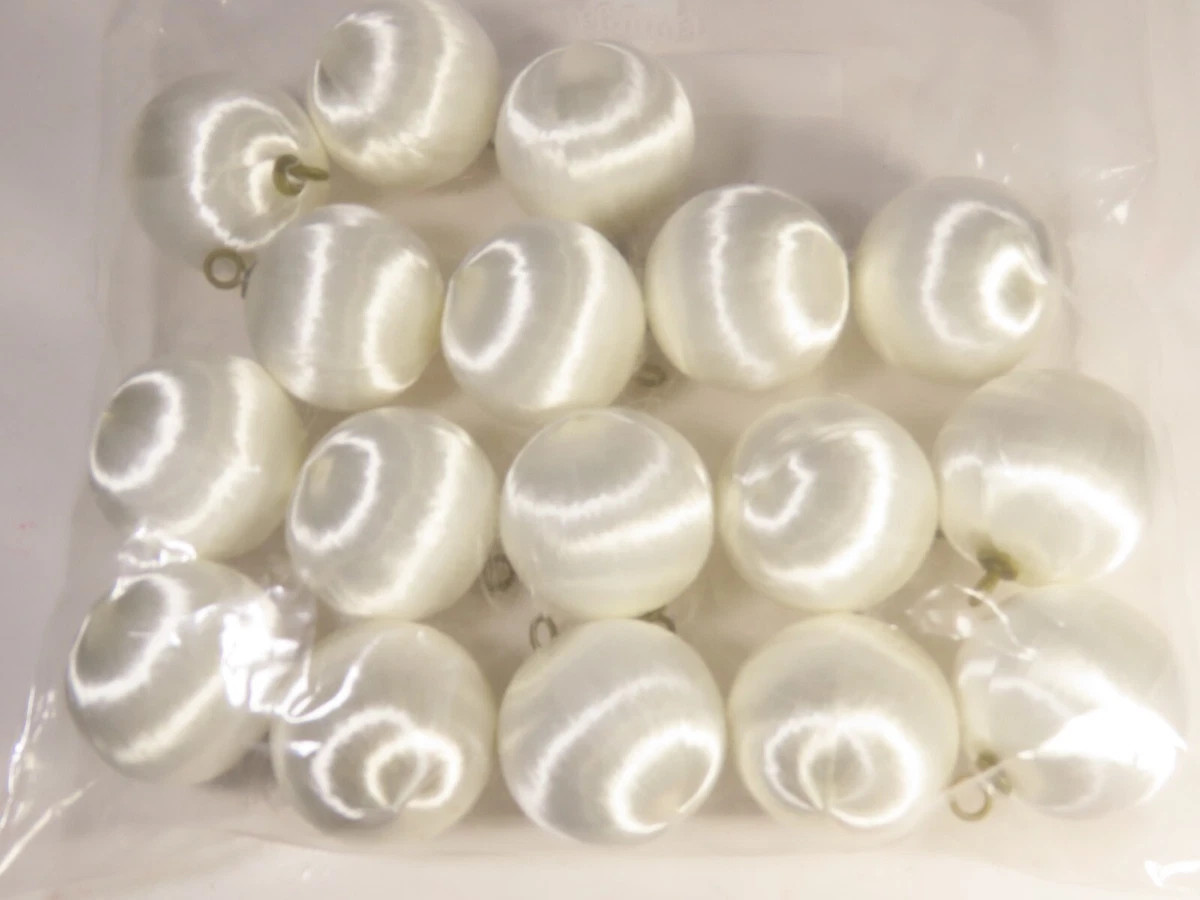 VTG Pyramid Silk Sheen Satin Styrofoam Christmas Ornaments White Lot of 17 C6694 | eBay US