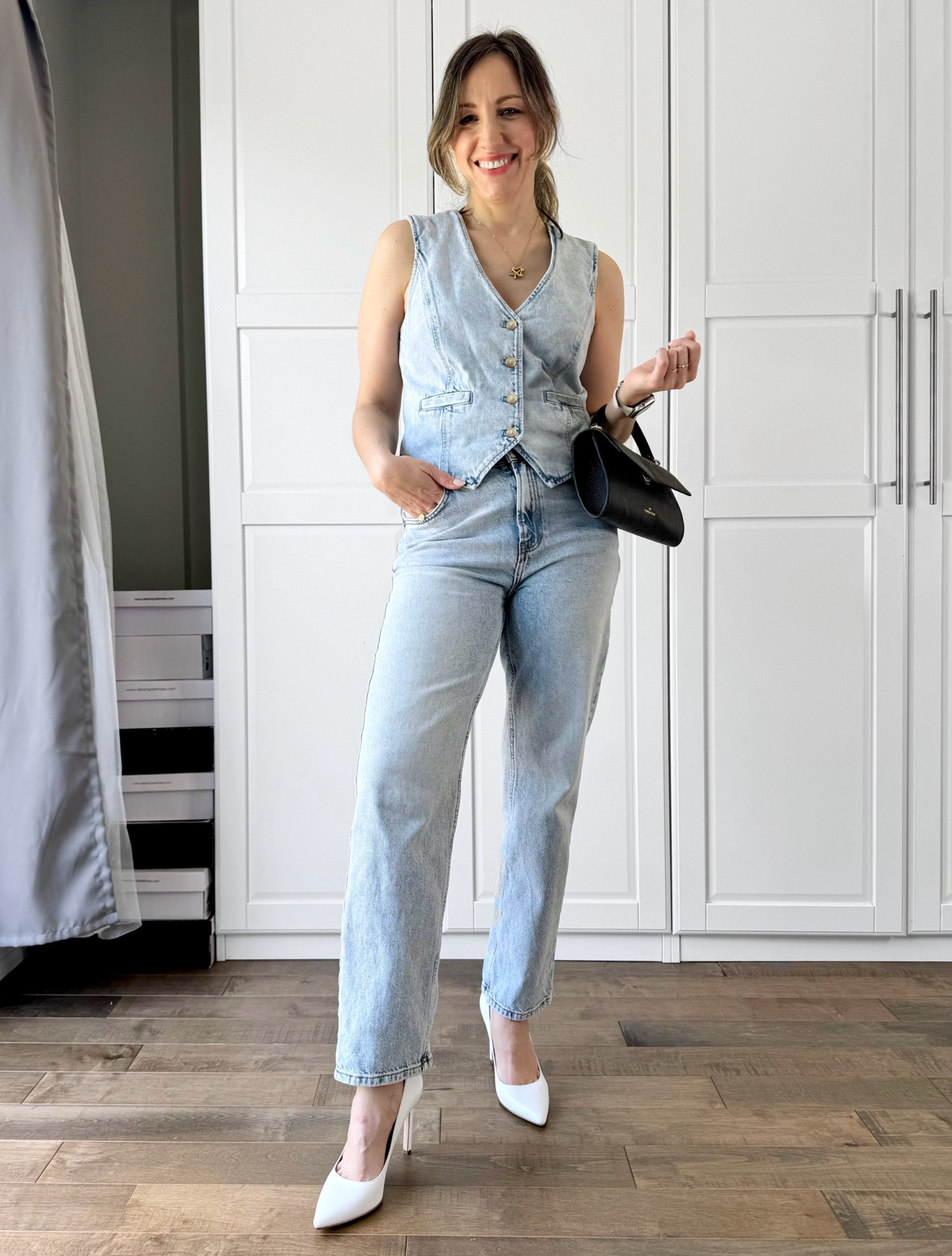 Light denim vest with matching straight leg jeans, with white heels🤍

Spring outfit, summer outfit, double denim outfit, denim on denim, light denim and white  

#LTKFindsUnder50 #LTKFindsUnder100 #LTKOver40

#LTKFindsUnder50 #LTKFindsUnder100 #LTKOver40