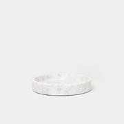 White Stone Round Tray Medium | Amber Interiors