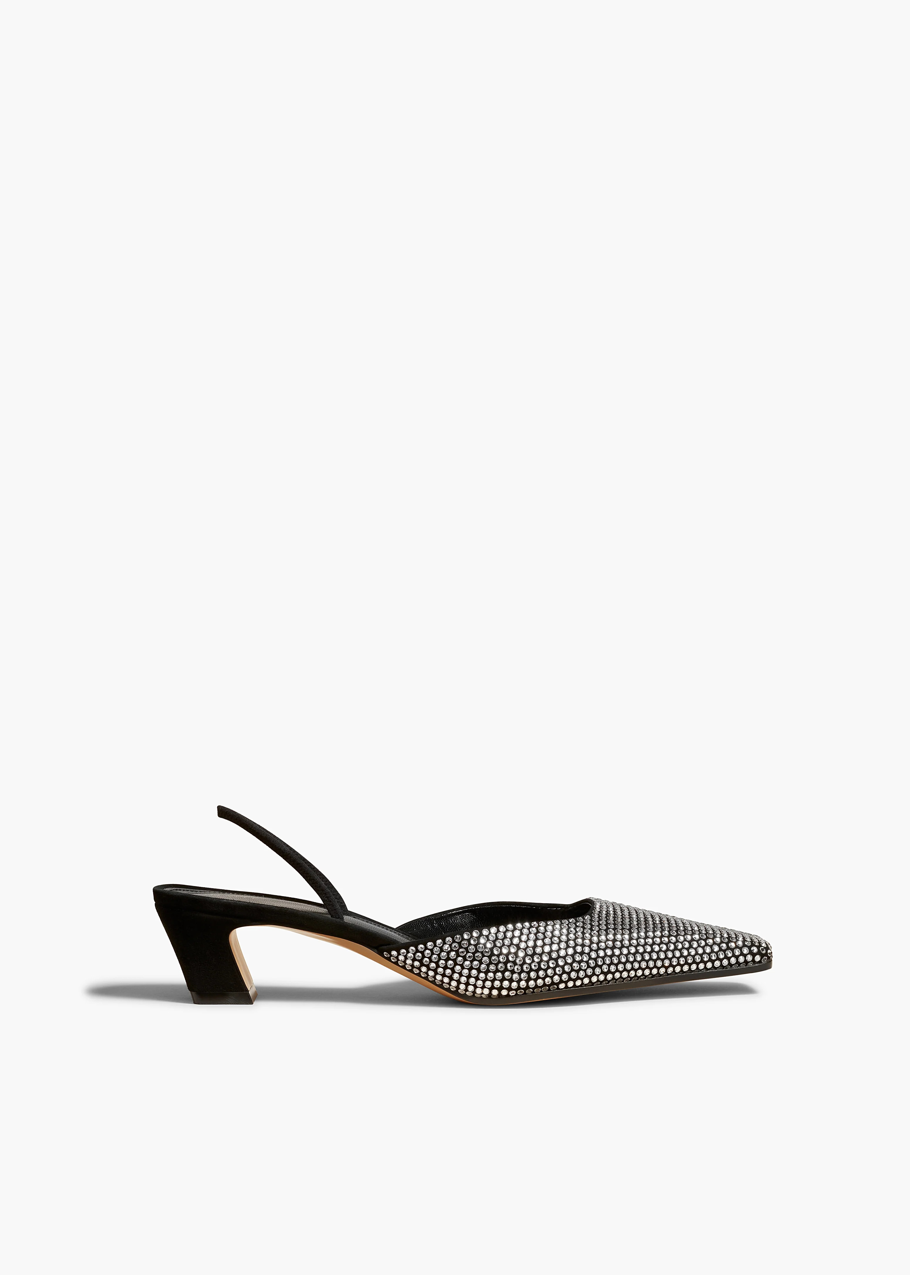 Roosevelt Slingback Pump in Black with Crystals | Khaite
