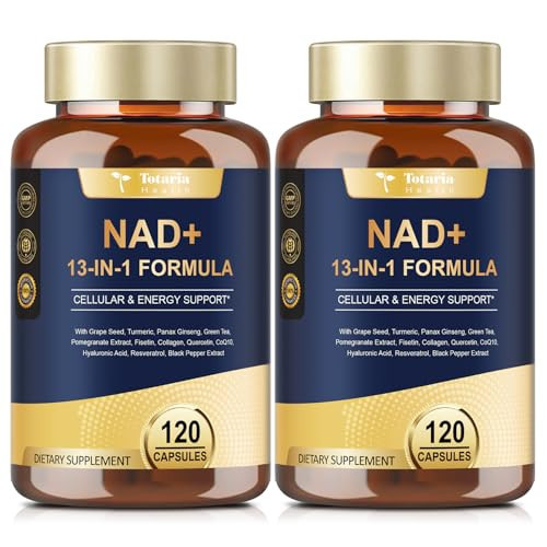 Totaria (2 Packs) NAD Supplement for Women Men with nicotinamide riboside resveratrol,Quercetin, Betaine Boost NAD+ Levels NAD Plus Supplement for Anti Aging, Energy, Immune, Focus 120 Capsules | Amazon (US)