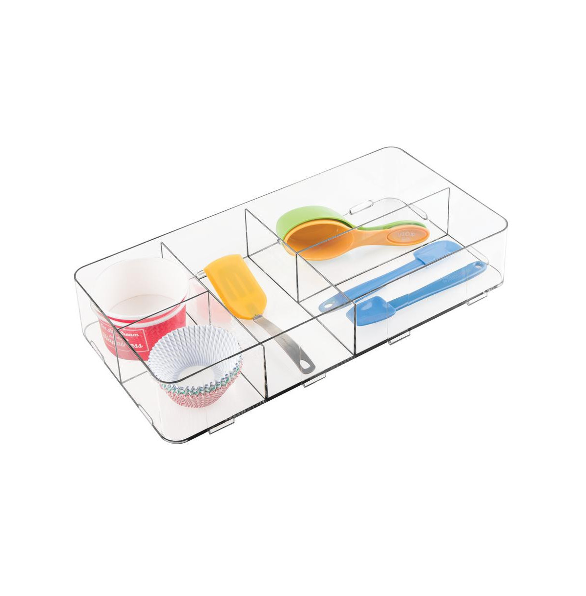 iDesign Interlocking Divided Drawer Organizer - Clear | Macy's
