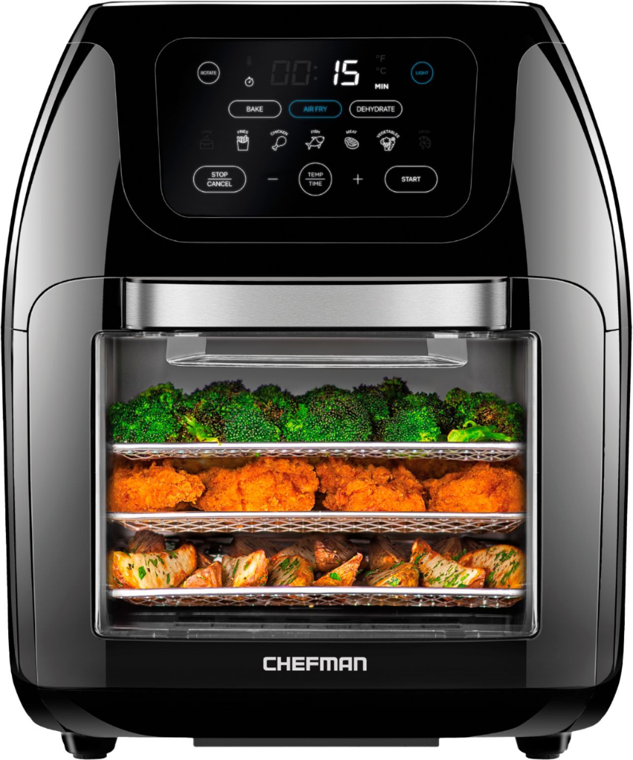 CHEFMAN Chefman Multifunctional Digital Air Fryer+ Rotisserie, Dehydrator, Oven, 17 Cooki... | Best Buy U.S.