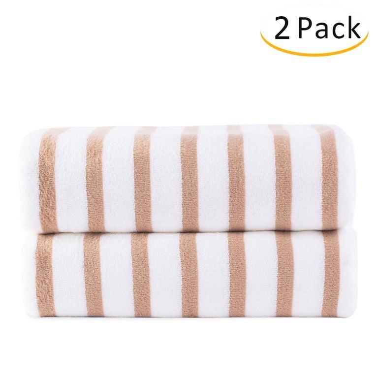 Microfiber Beach Towel,Cabana Stripe Bath Towel 2 Pack | Walmart (US)