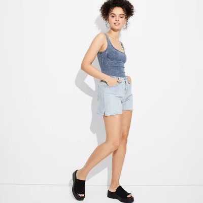 Women's High-Rise Midi Jean Shorts - Wild Fable™ | Target