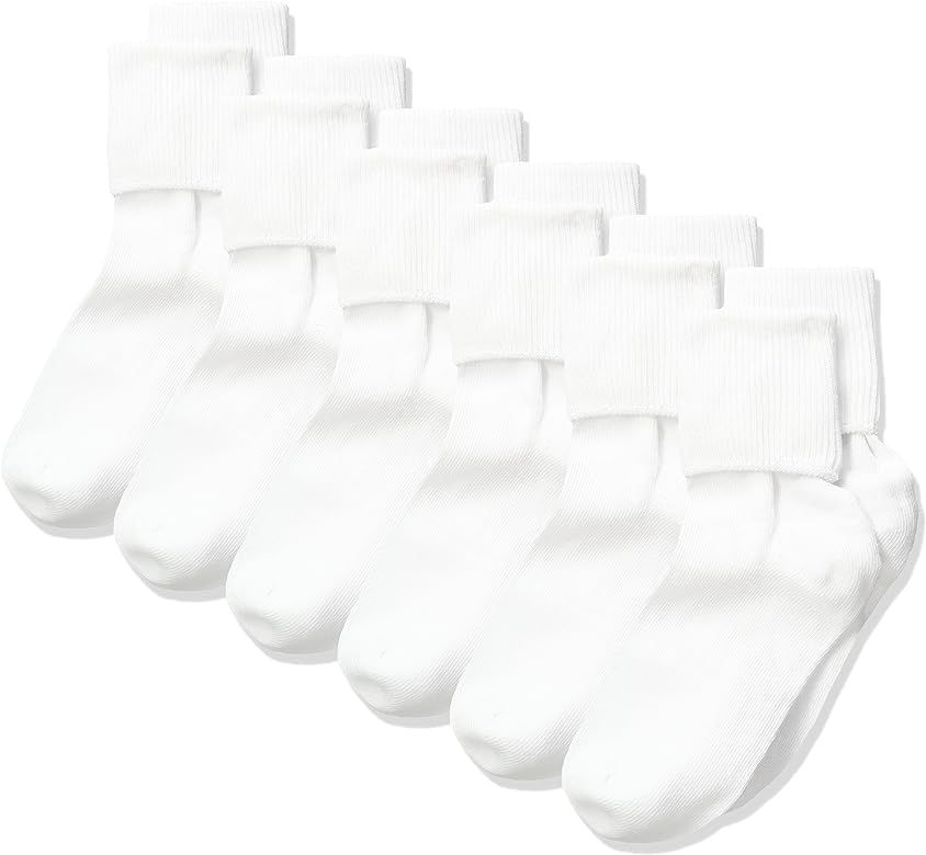 Jefferies Socks unisex-child 6-pack Organic Cotton Turn Cuff (Toddler/Little Kid/Big Kid) | Amazon (US)