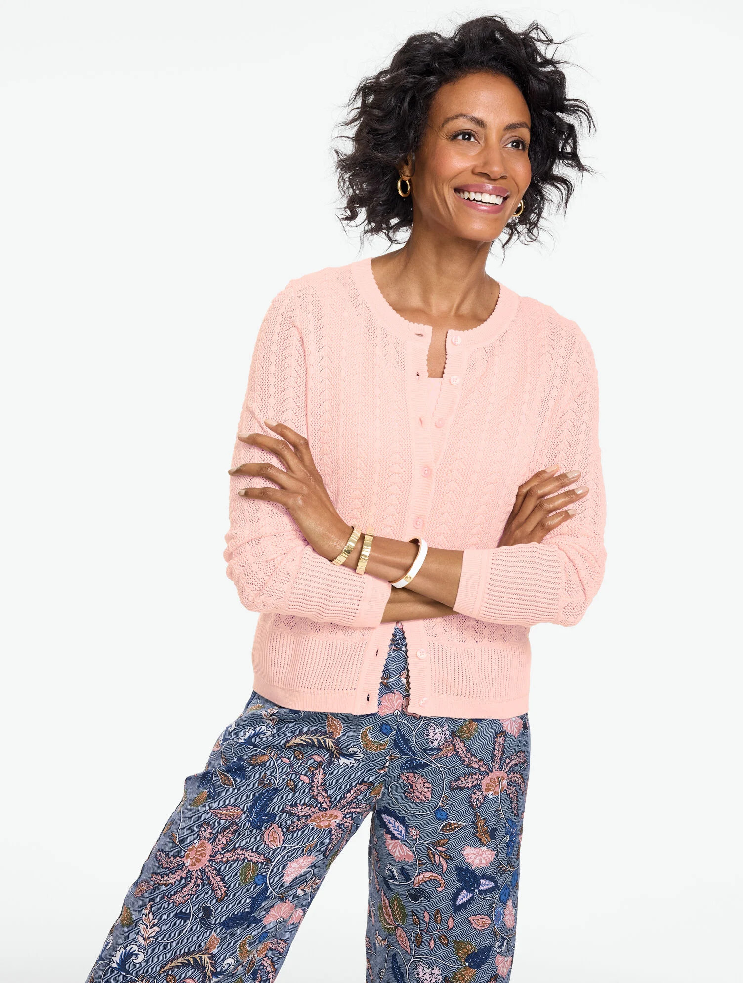 Pointelle Charming Cardigan | Talbots